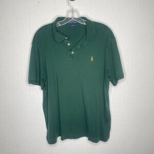 Polo Ralph Lauren Mens Polo Size L Green Short Sleeve Collared Pull On